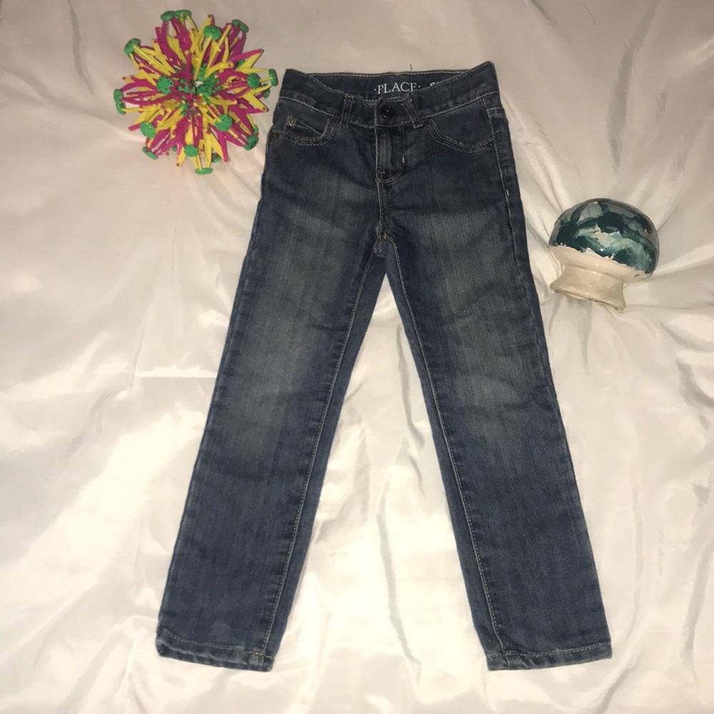 Boys Children Place light blue skinny jeans 5T